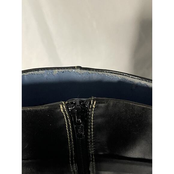 Indigo By Clark’s Leather Boots Women’s Size 6.5 Black Buckle Side Zip Heel Soft - Picture 14 of 16